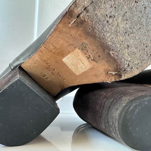 Rag & Bone Harrow Boot bootie black leather 39 - Picture 7 of 7